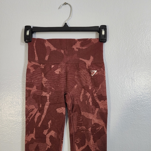 Gymshark adapt camo Burgundy seamless leggings - Picture 2 of 6